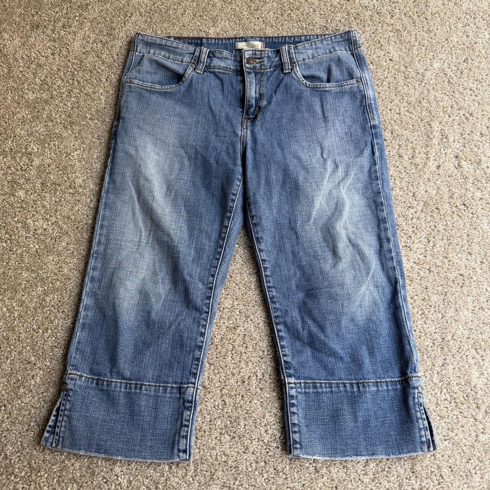Levi's 515 Capri Jeans Womens 12 Med Wash Blue Stretch 5-Pocket Denim Pants